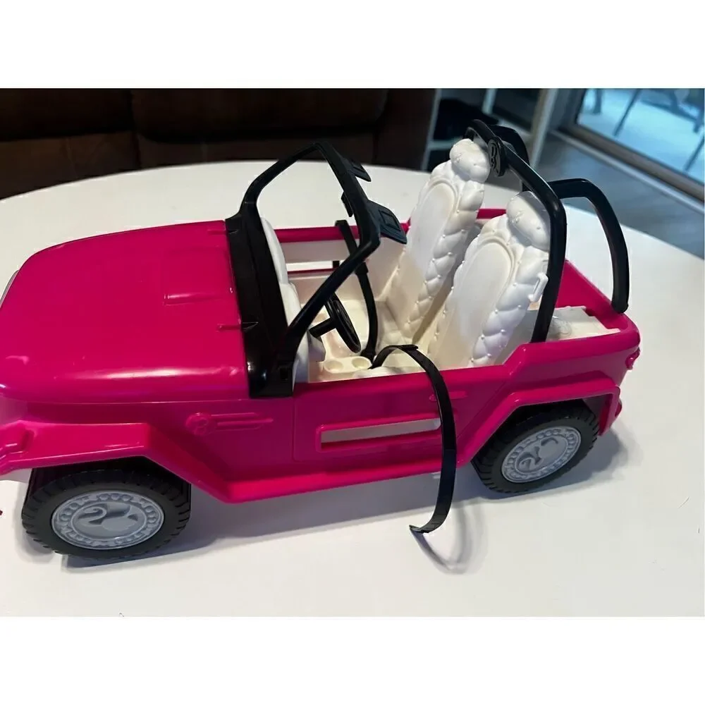 Mattel Barbie Car Beach Cruiser Truck Pink Jeep Toy Accessory Playset Car